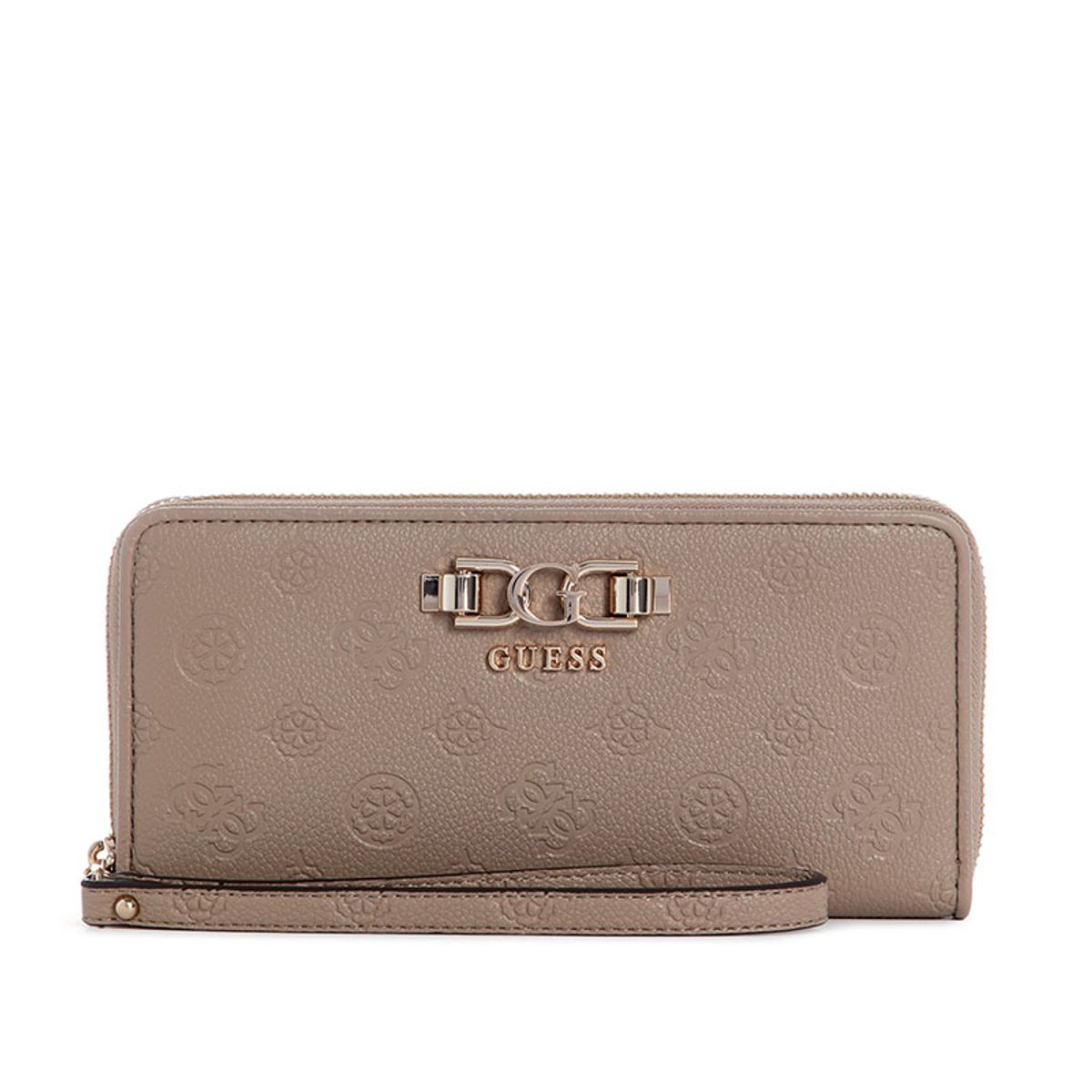GUESS - Billetera Anise Slg Large Zip Around Café
