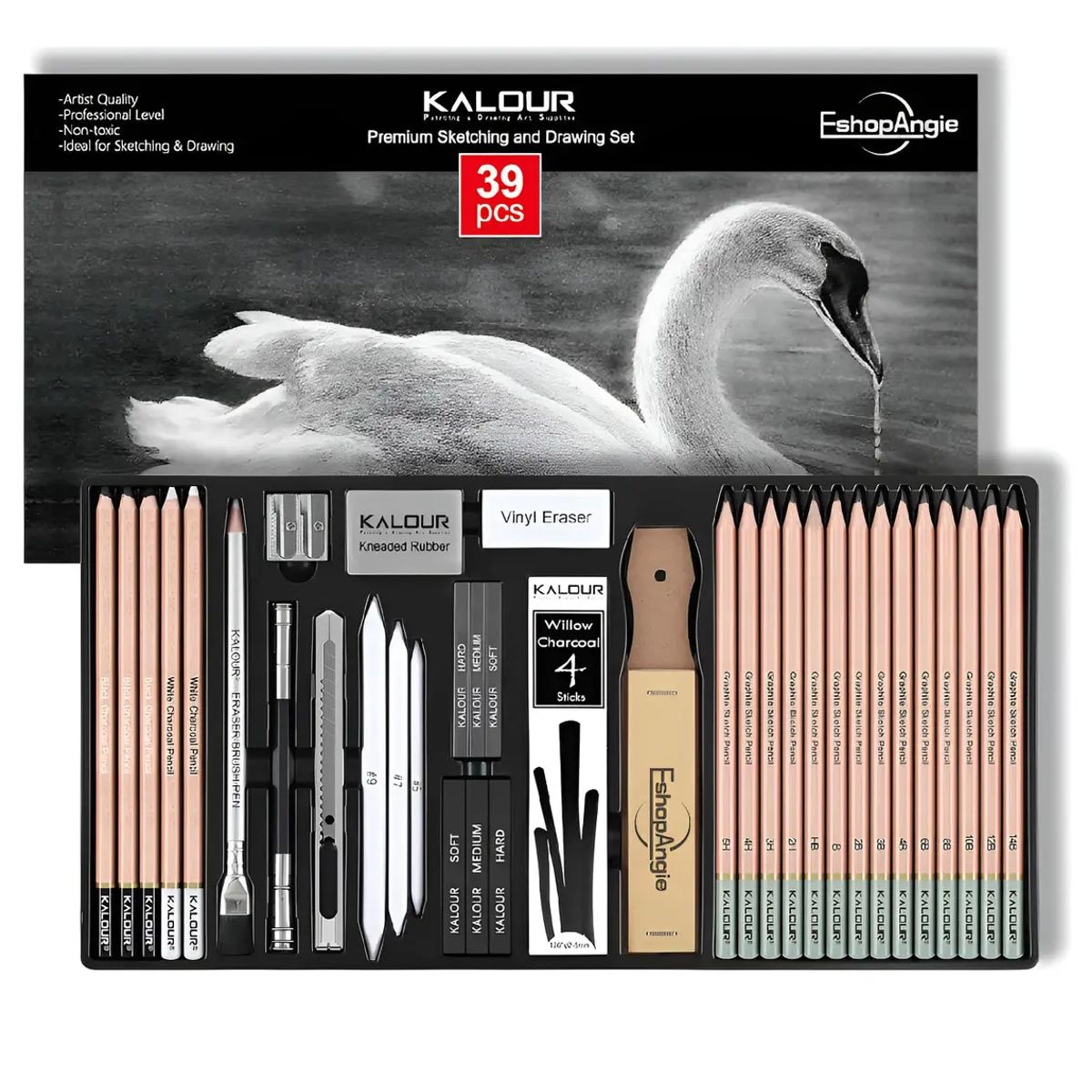GENERICO - Set De Dibujo Artistico De 39 Piezas Dibujo Profesional