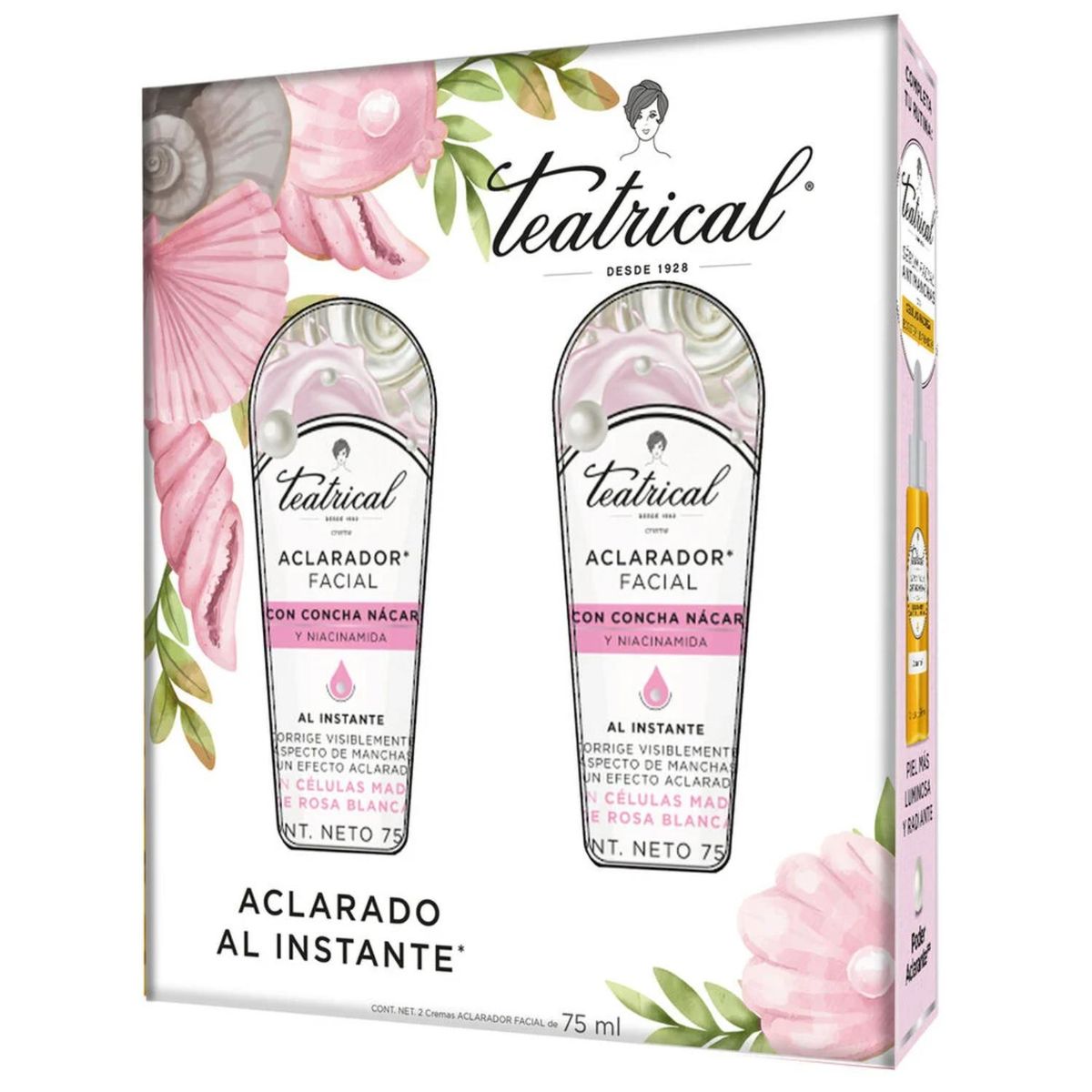 TEATRICAL - Pack Teatrical Aclarador Facial Concha Nacar 75 ML x2