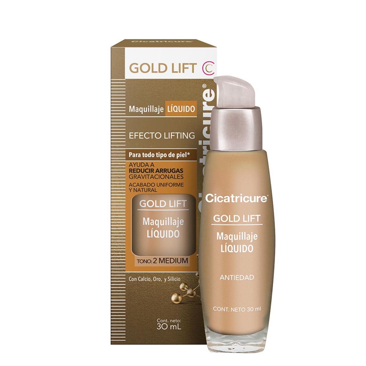 CICATRICURE - Cicatricure Maquillaje Gold Lift Tono Medio 30 G
