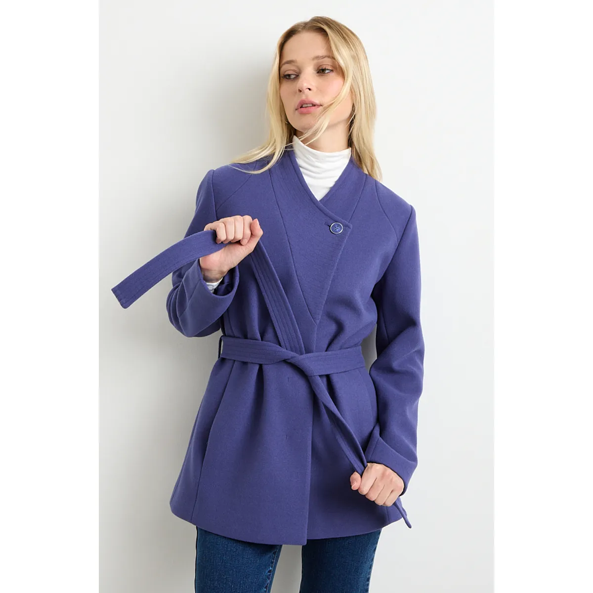 ASH - Chaqueton Liso Mujer Azul Ash
