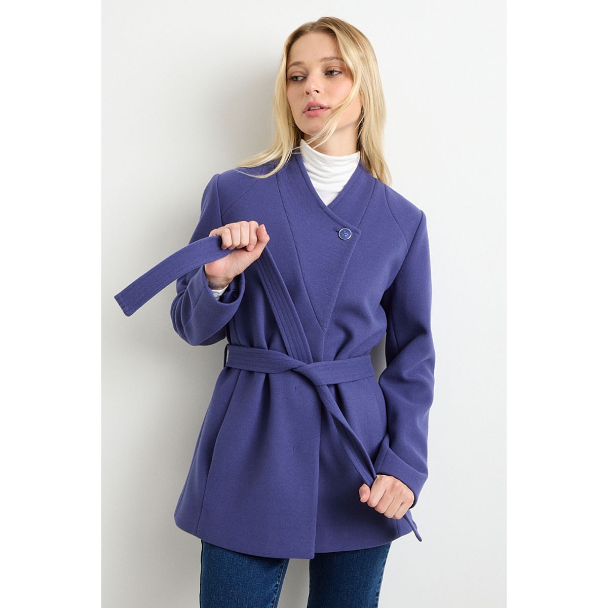 ASH - Chaqueton Liso Mujer Azul Ash