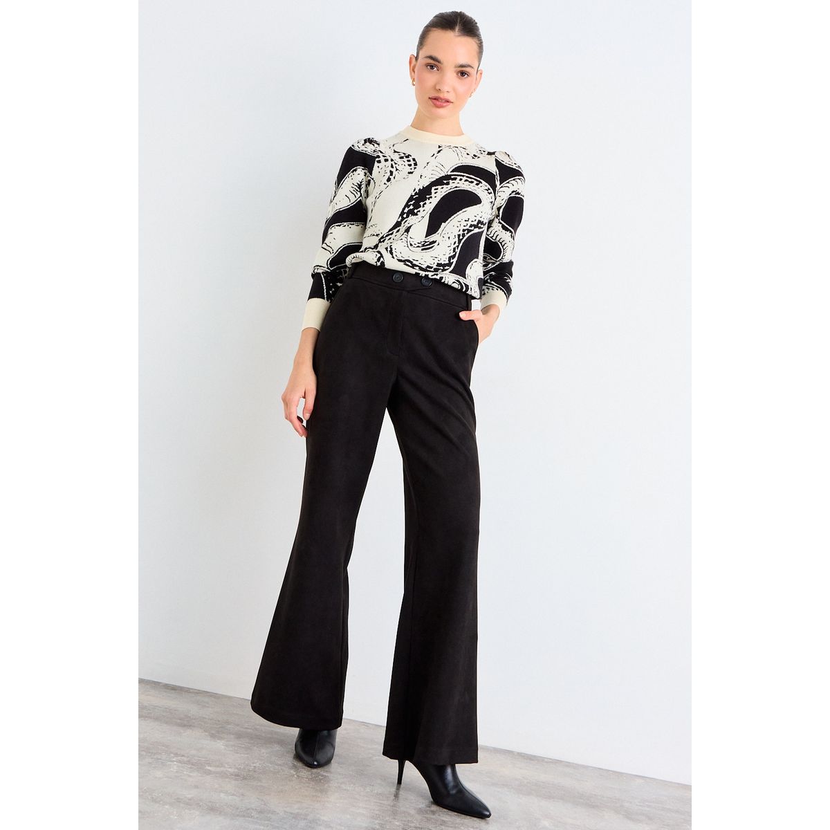 IO - Pantalon Liso Mujer Negro Io