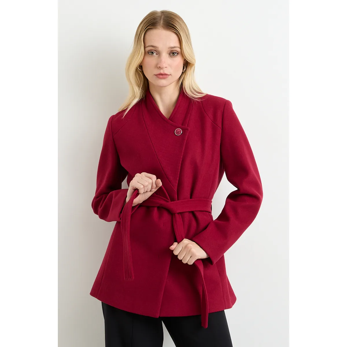ASH - Chaqueton Liso Mujer Burdeos Ash