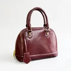 GENERICO - Cartera Elegante Mujer Burdeo Ecocuero