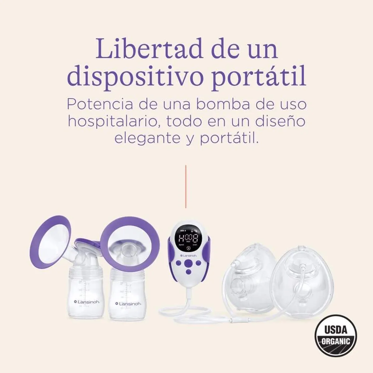 LANSINOH - Extractor de leche Thrive 2 en 1 Lansinoh
