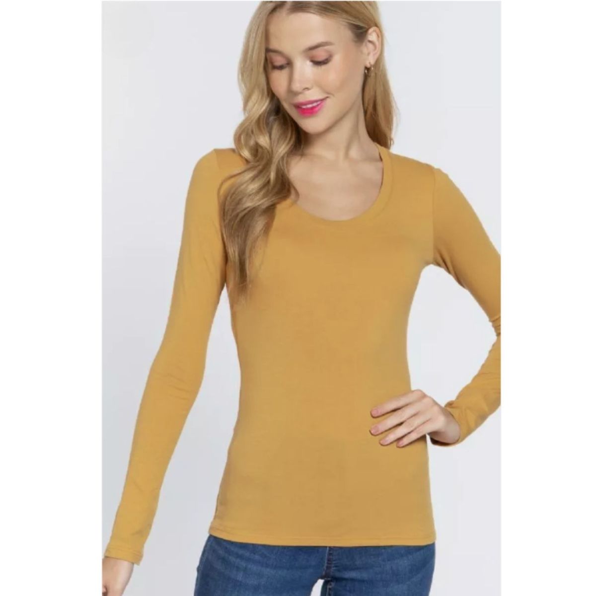 LIKE SHOP - Camiseta Mujer Elasticada Manga Larga Bambu 2123