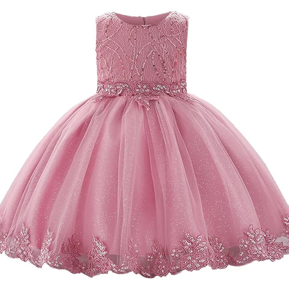 ALMA & DECO - Vestido Bautizo Paje Fiesta Modelo Maria Color  Palo Rosa