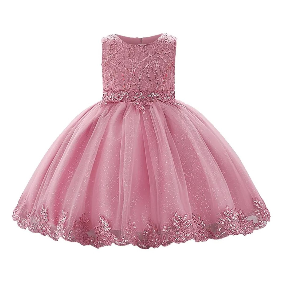 ALMA & DECO - Vestido Bautizo Paje Fiesta Modelo Maria Color  Palo Rosa