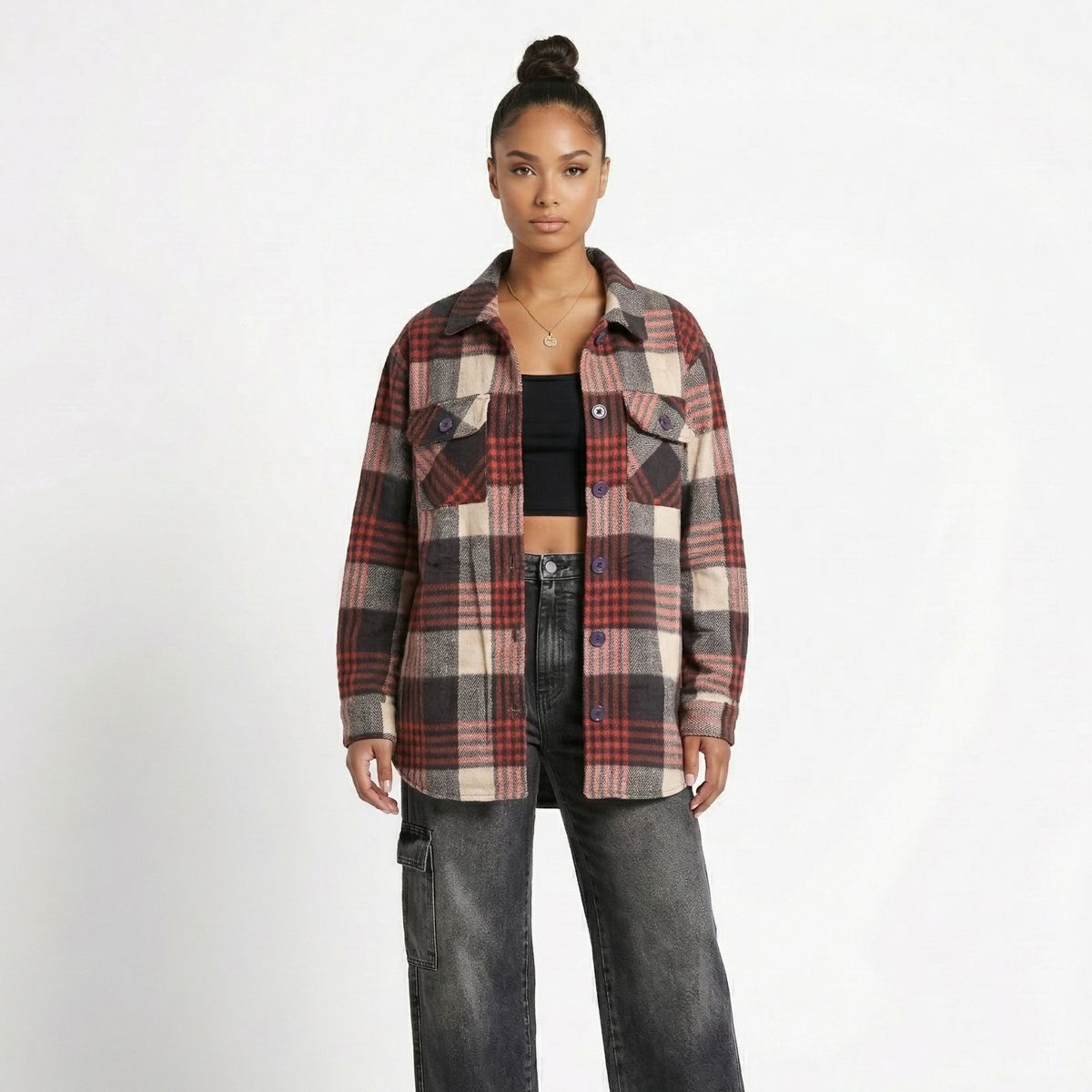 D'JOE - Camisa Leñadora Oversize Mujer Rebecca