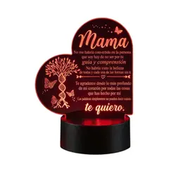GENERICO - Lampara touch 3D Dia de la Madre I De 7 Colores