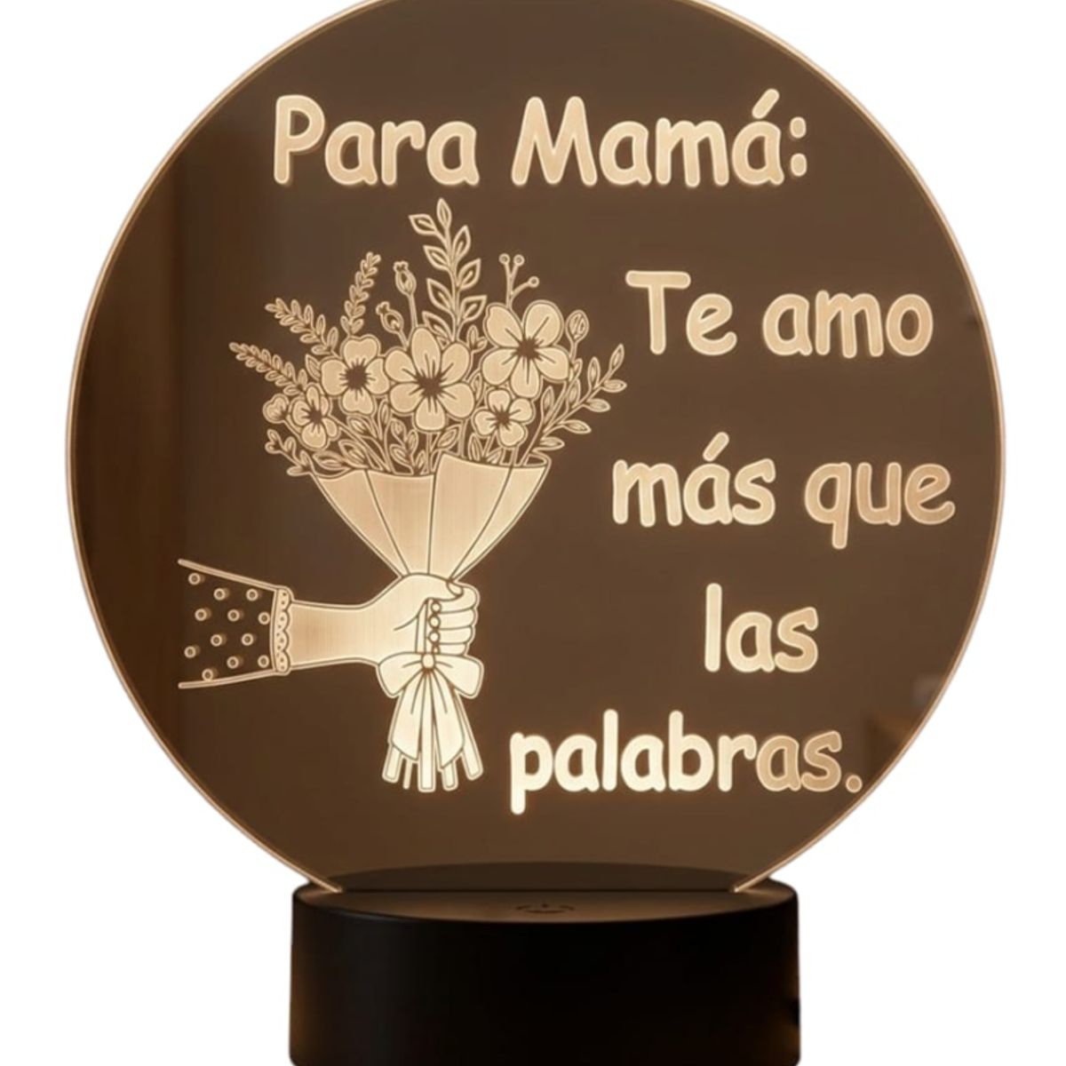 GENERICO - Lampara touch 3D Dia de la Madre III De 7 Colores