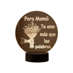 GENERICO - Lampara touch 3D Dia de la Madre III De 7 Colores