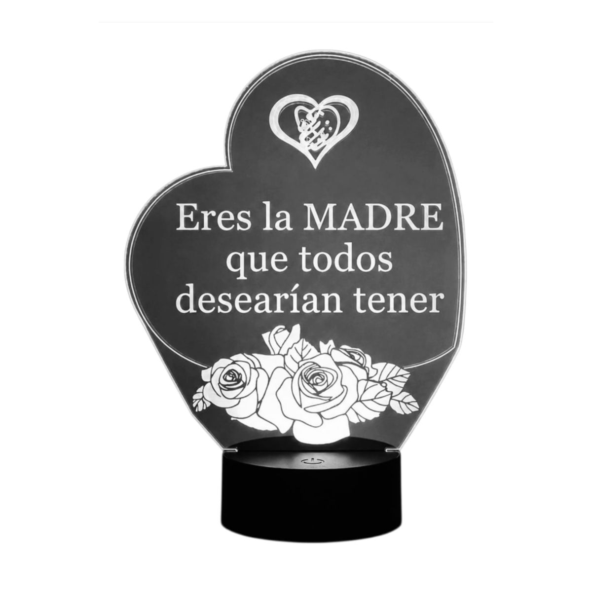 GENERICO - Lampara touch 3D Dia de la Madre X De 7 Colores