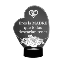 GENERICO - Lampara touch 3D Dia de la Madre X De 7 Colores