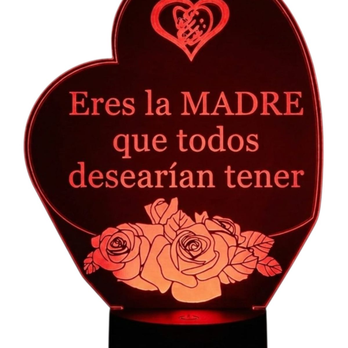GENERICO - Lampara touch 3D Dia de la Madre X De 7 Colores