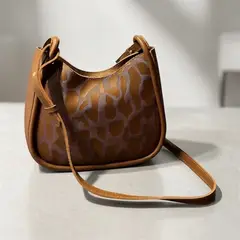 GENERICO - Cartera Bandolera de Mujer Cruzada Marrón