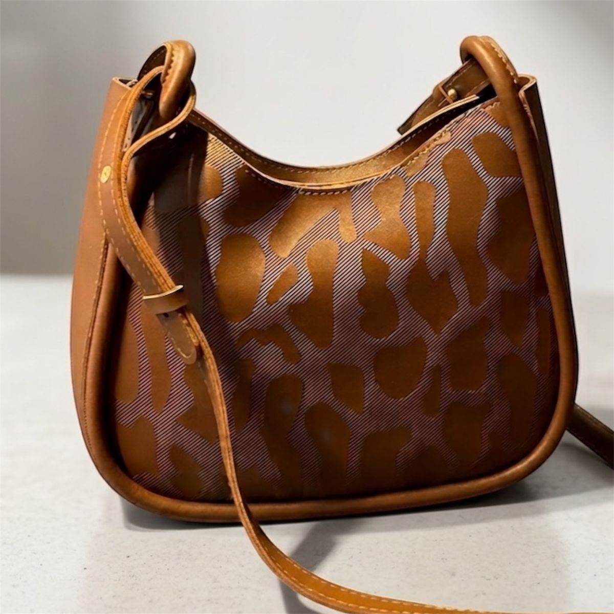 GENERICO - Cartera Bandolera de Mujer Cruzada Marrón
