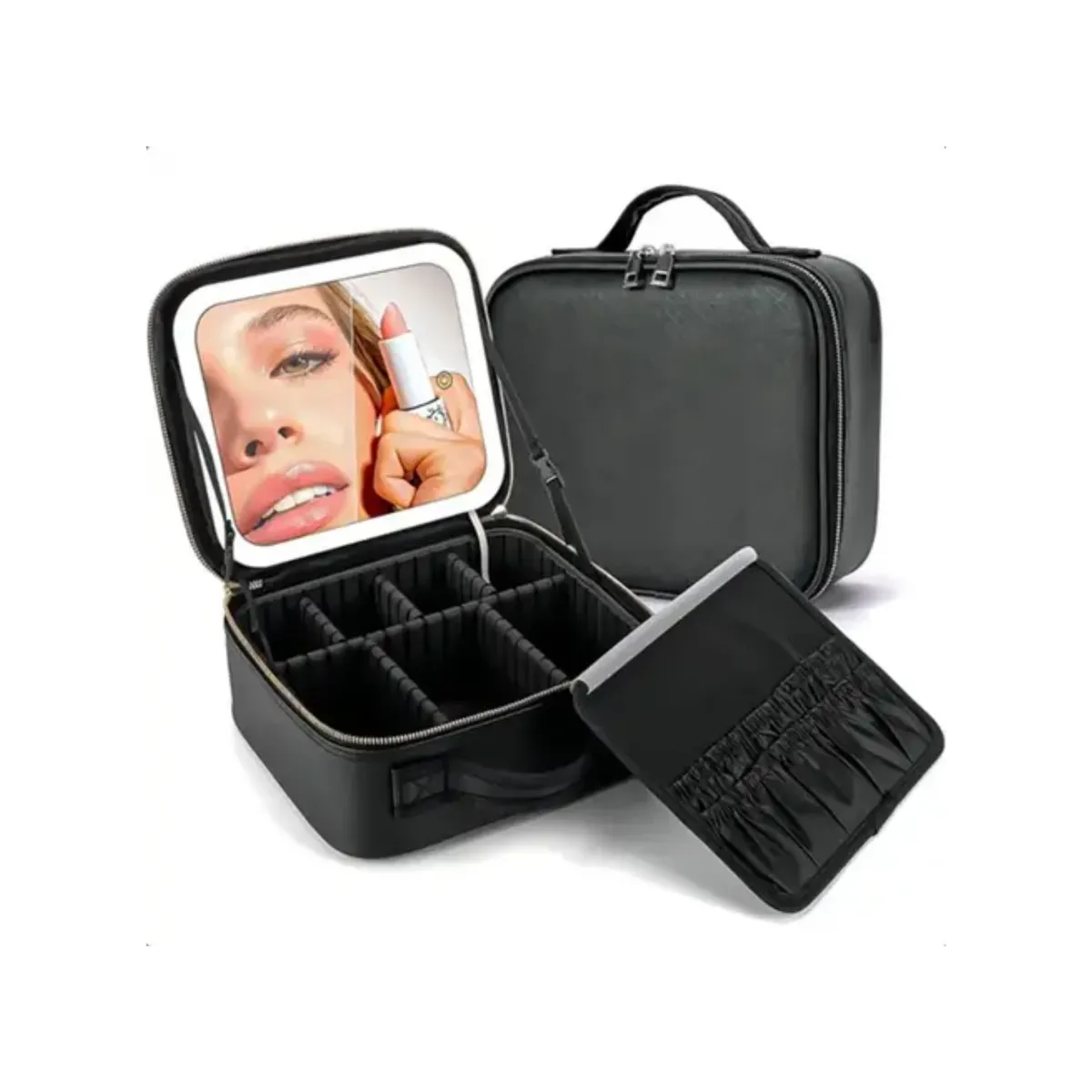 MOVI - Cosmetiquero con espejo luz led y organizador