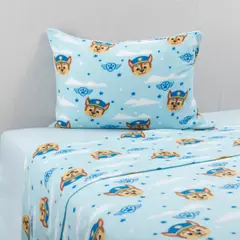 MASHINI - SABANAS DE POLAR ESTAMPADO PAW PATROL AVIADOR NIÑO 1.5 PLAZAS