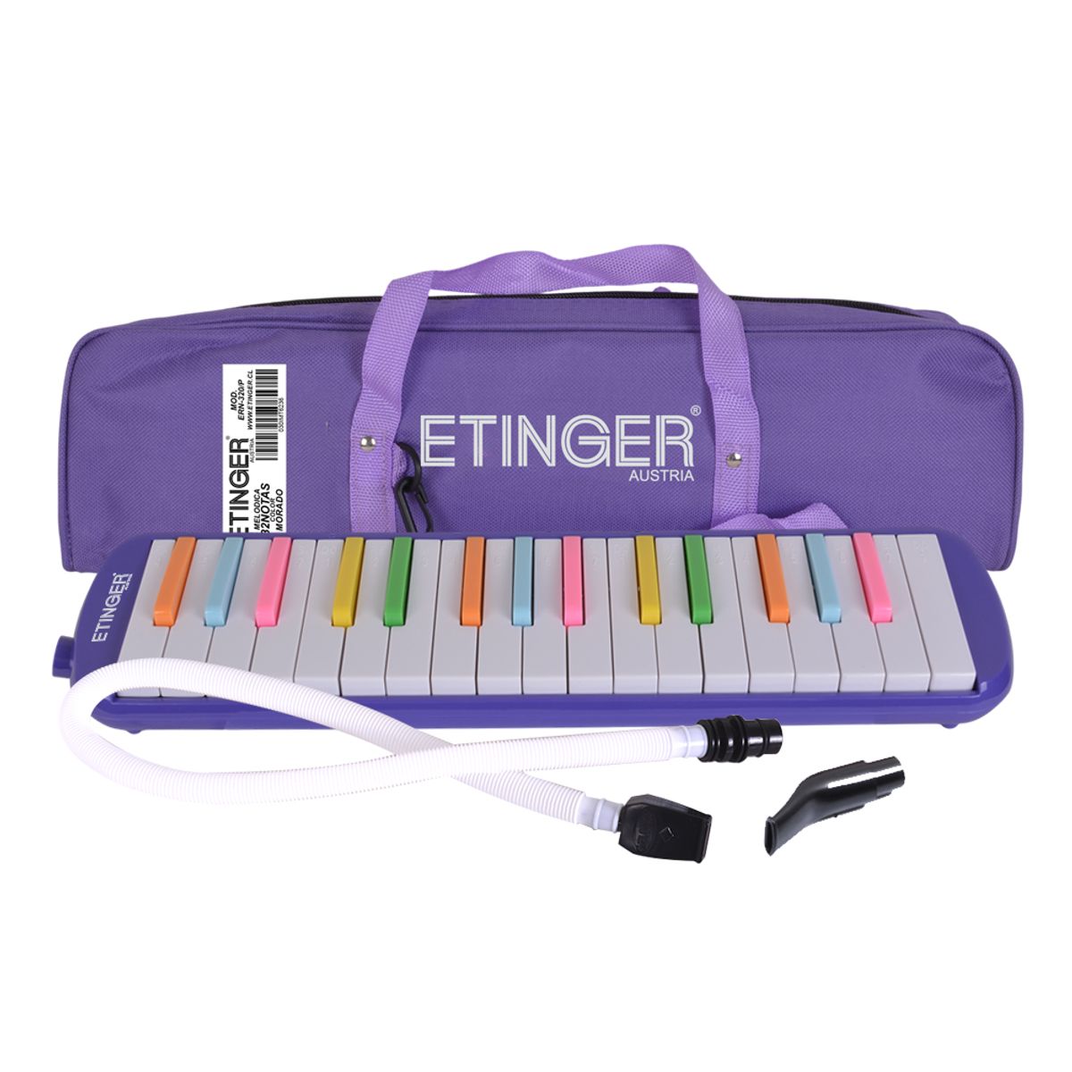 ETINGER - MELODICA 32 NOTAS MORADA TECLAS MULTICOLOR ERN-320 ETINGER