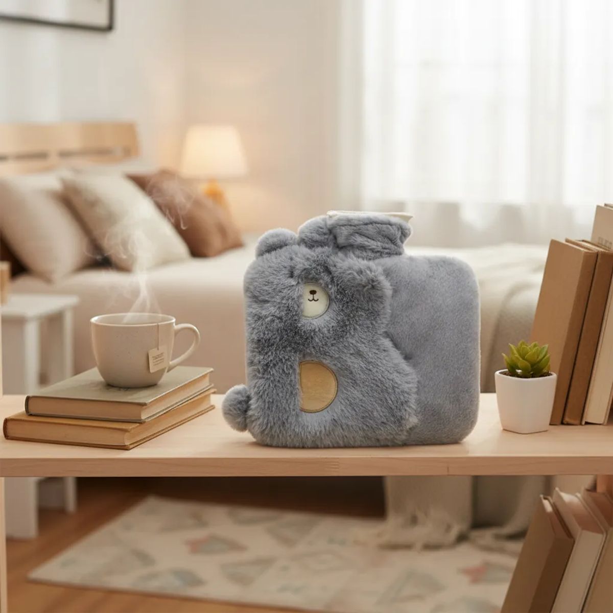 GENERICO - Guatero Bolsa De Agua Caliente Forro De Peluche 23.5x22.5cm