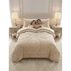 GENERICO - Cubrecama Plumón Jacquard Premium 2 Plazas Invierno Térmico