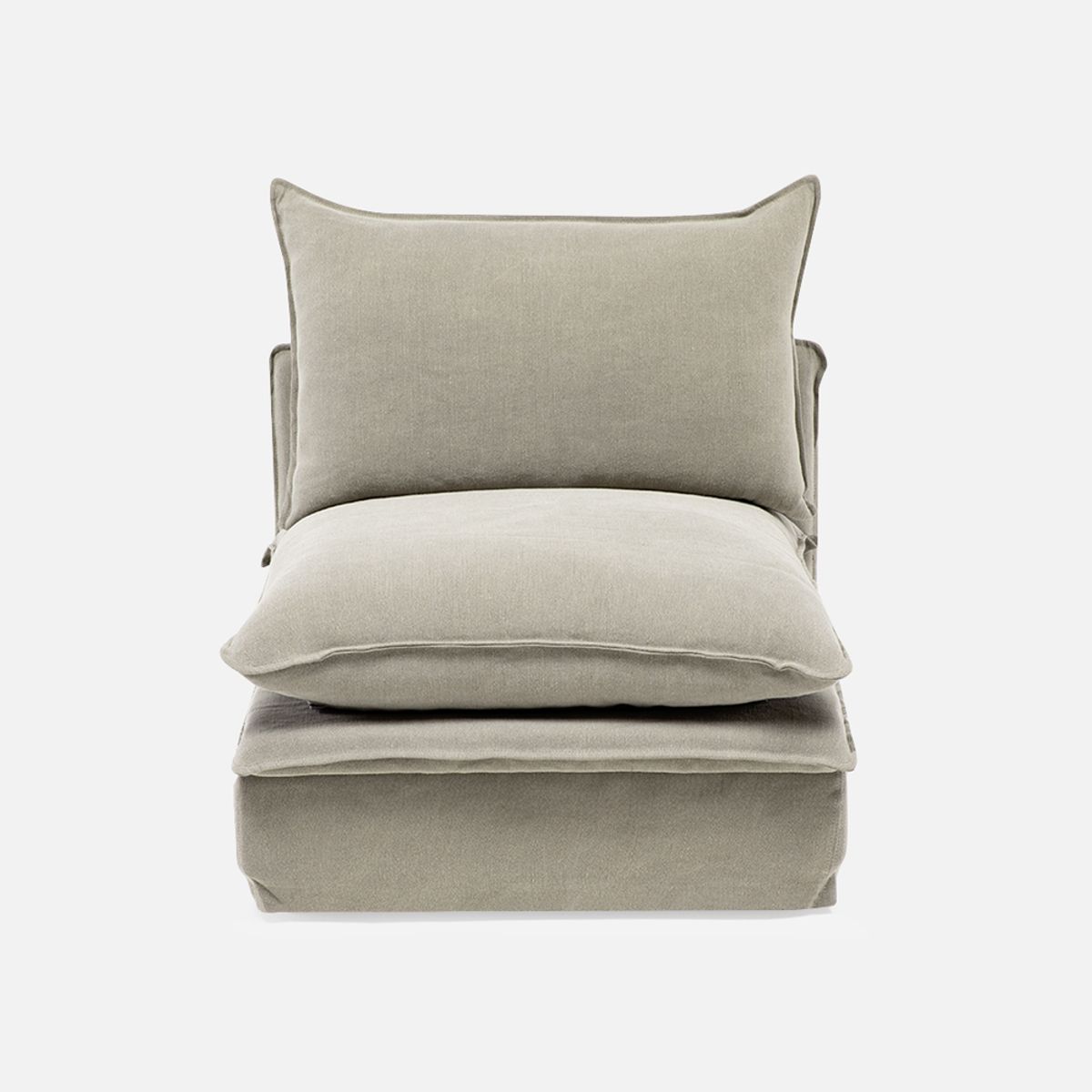 MILK - Sillón Radley 1P Armless Tostado