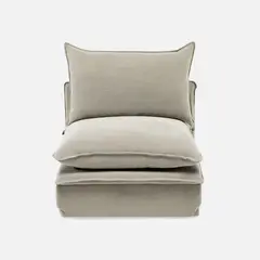 MILK - Sillón Radley 1P Armless Tostado