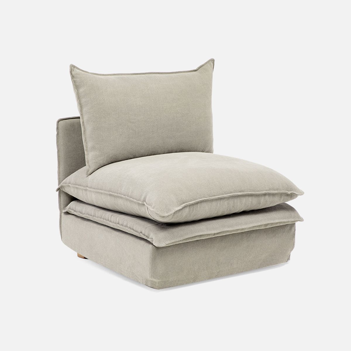 MILK - Sillón Radley 1P Armless Tostado