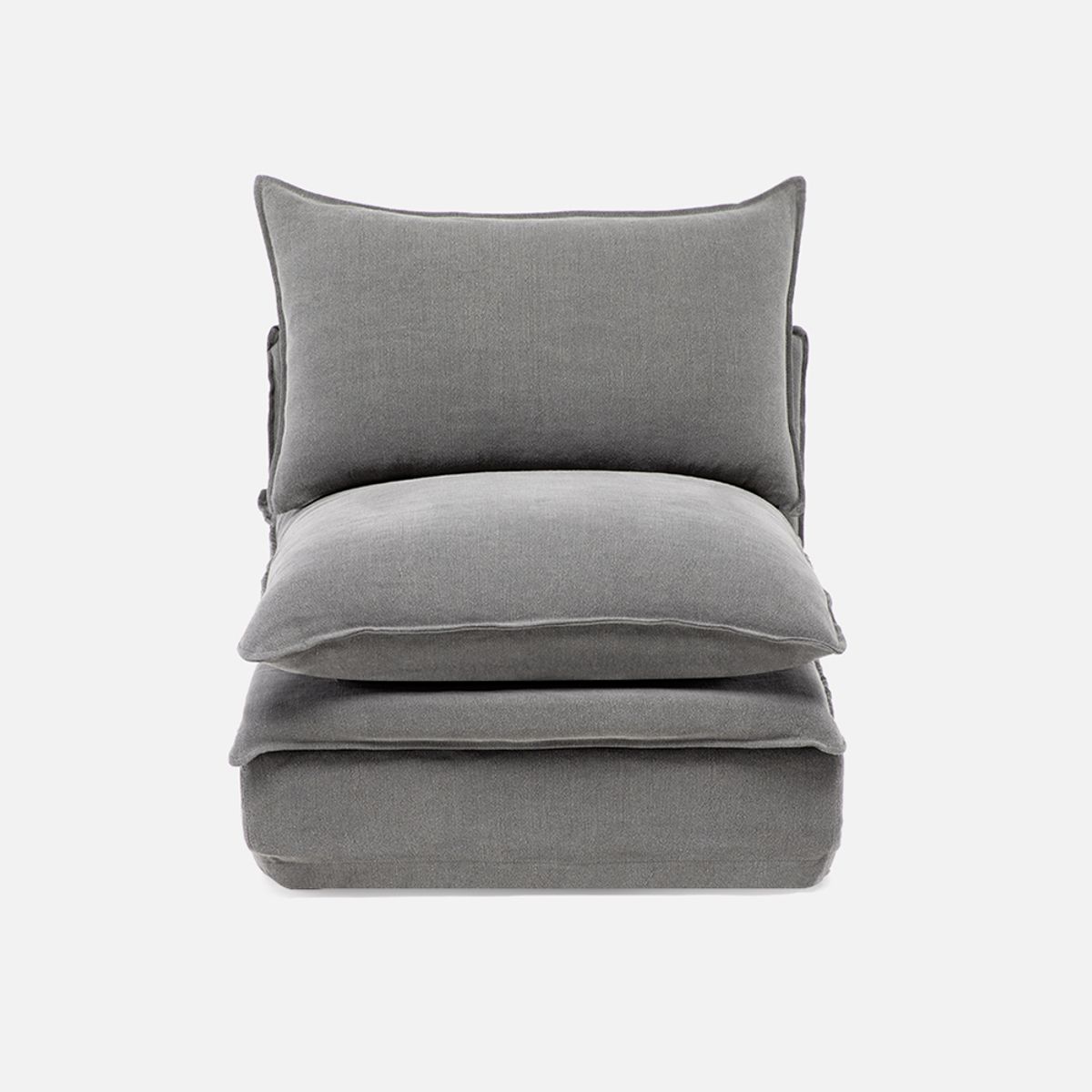 MILK - Sillón Radley 1P Armless Acero