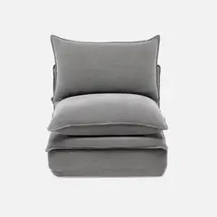 MILK - Sillón Radley 1P Armless Acero
