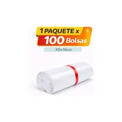 GENERICO - Pack X100 Bolsas De Embalaje Courier Autoadhesiva 30x16cm