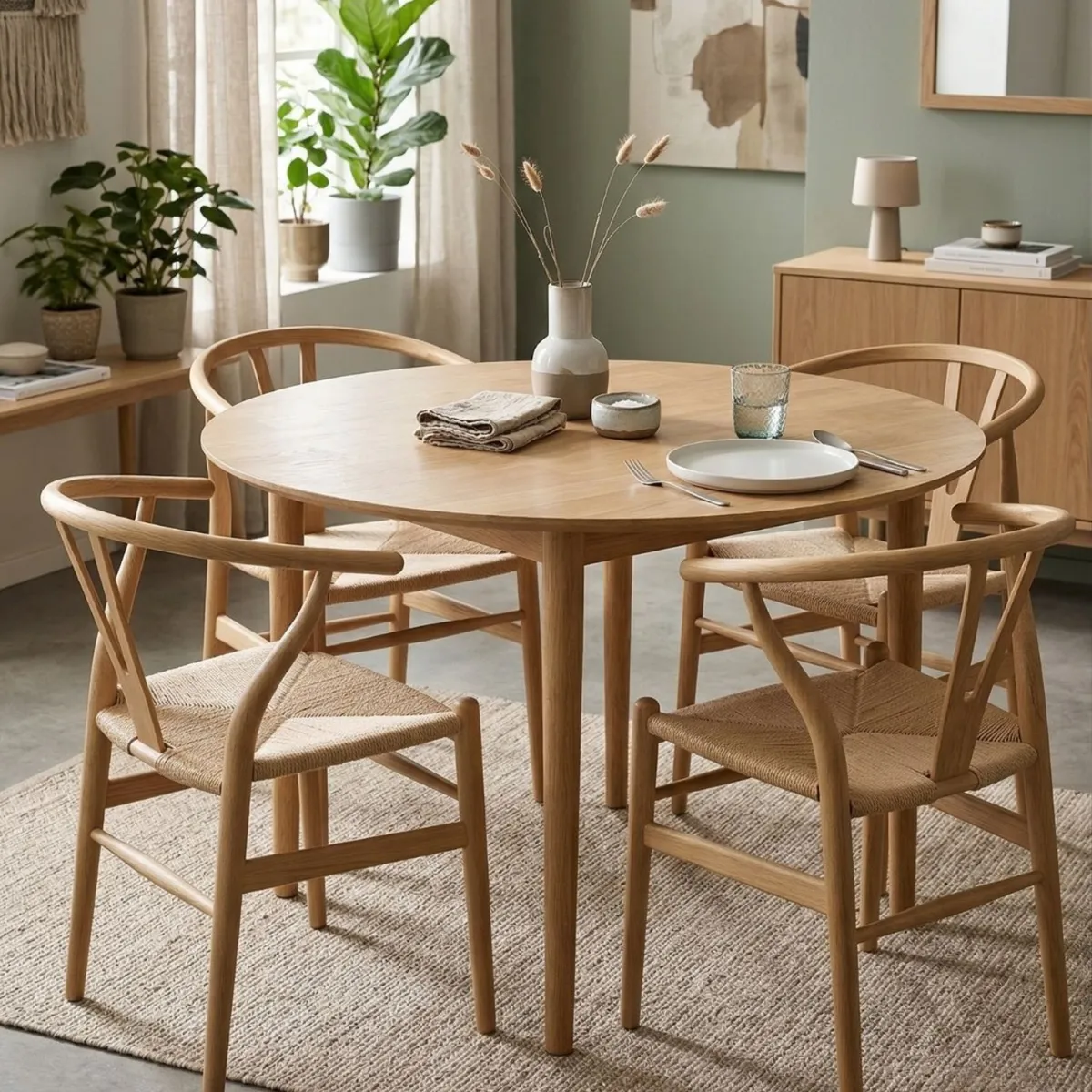 HABITA2 CHILE - Mesa Redonda 80 cm Creel Minimalista