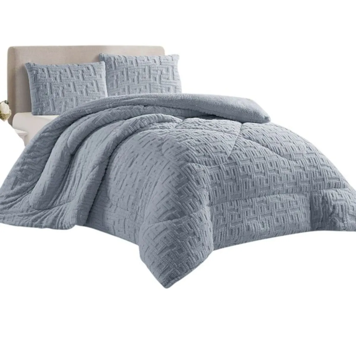GENERICO - Cobertor De Invierno Sherpa Texturizado King