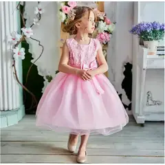 ALMA & DECO - Vestido Bautizo Paje Fiesta Modelo Constanza Color Rosa