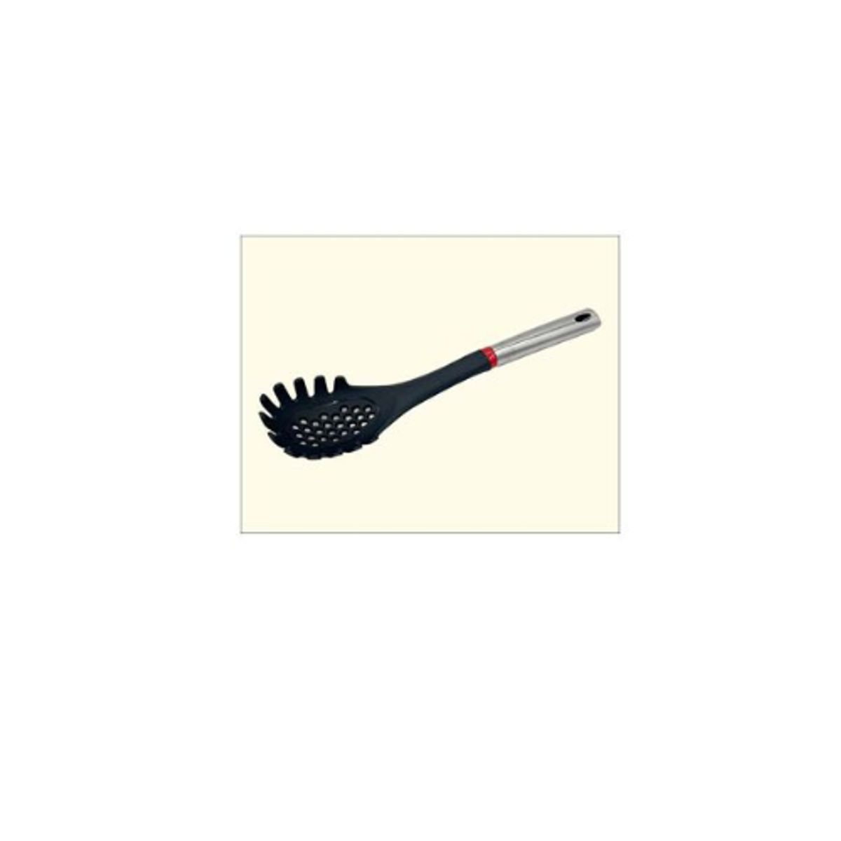 GENERICO - Cuchara Colador De Fideos Negro 12 Unid