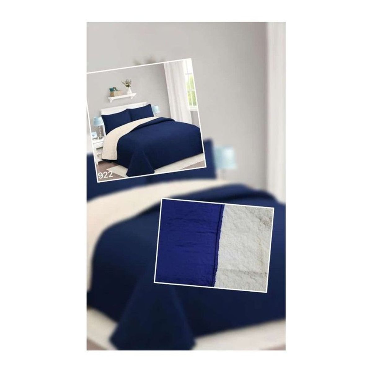 GENERICO - Cubrecama Quilt Con Chiporro Unicolor King