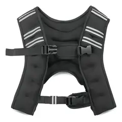 GENERICO - Chaleco Peso Ajustable Crossfit Reflectante Ejercicios Fitness Chlaeco De 10 Kg Negro
