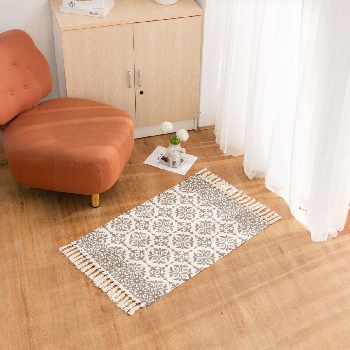 GENERICO - Alfombra Decorativa Estilo Étnico para Living o Dormitorio