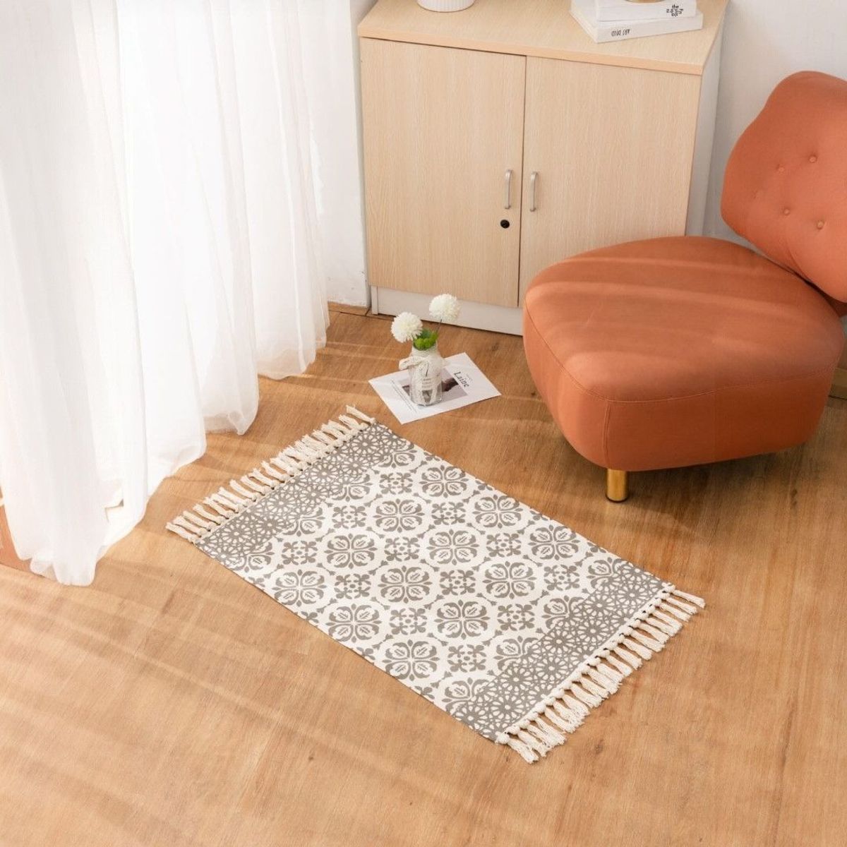 GENERICO - Alfombra Decorativa Estilo Étnico para Living o Dormitorio