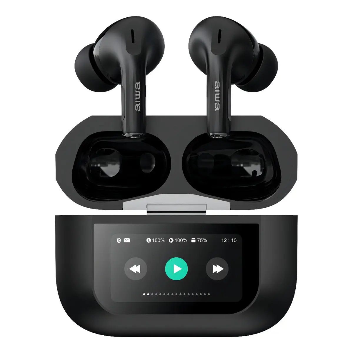 AIWA - Audifonos Bluetooth Tws Aiwa Awtwsgprob Anc Pantalla Tactil