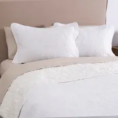 ALESSA - Quilt Bordado Sherpa 1.5 Pl Sara Crudo