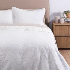 ALESSA - Quilt Bordado Sherpa 1.5 Pl Sara Crudo