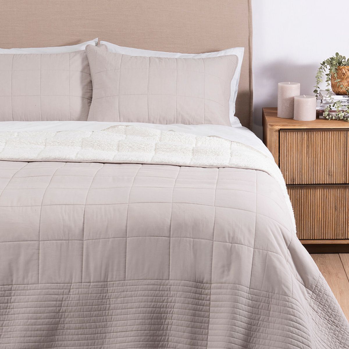 FABRICS - Quilt Louis Sherpa S.King Verde