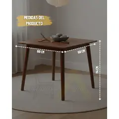 HABITA2 CHILE - Mesa de Comedor 70x70 Henry Cuadrada