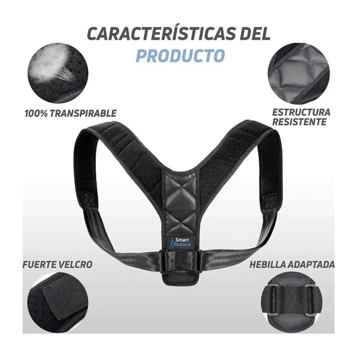 GENERICO - Corrector De Postura  Soporte De Espalda Superior  69cm