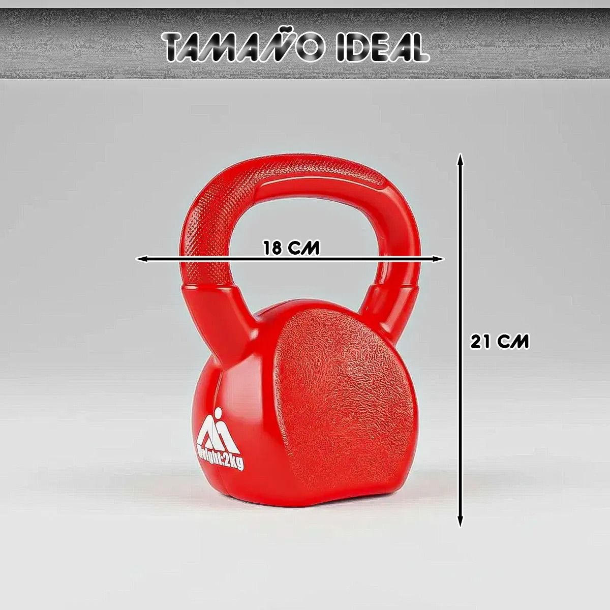 GENERICO - Pesa Rusa 2 Kg Pesa Kettlebell 2 Kg Pesas Crossfit 2kg Pesa rojo
