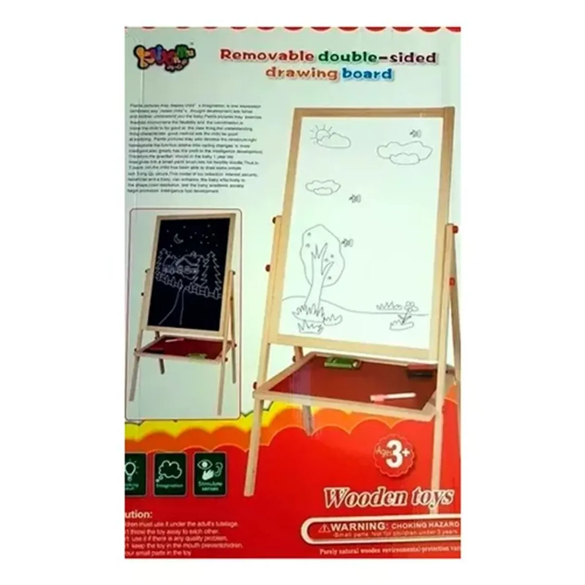 GENERICO - Pizarra Ajustable Didactica Magnetica 2 En 1 Para Niños