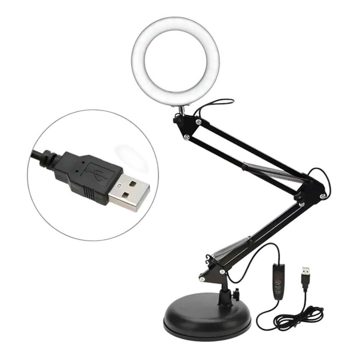 GENERICO - Lampara De Escritorio Mesa Articulada Led Usb Manicure